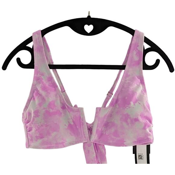 Pink Tie Dye Bikini Top by California Waves Junior's - Picture 7 of 10